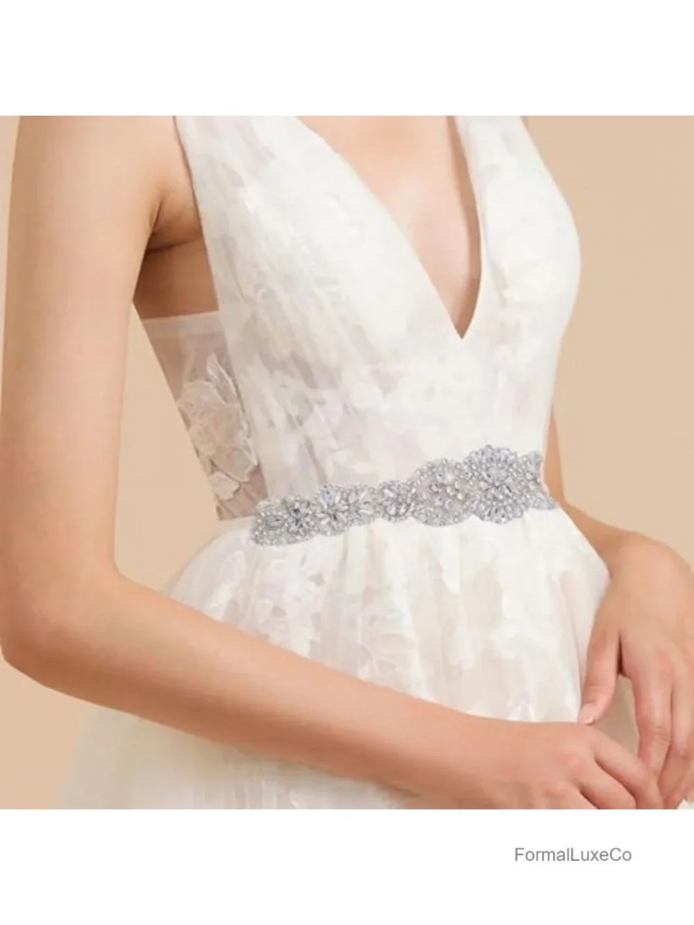 Bridal Belt Handmade Pearls Wedding Belt, Rhinestone Crystal Sash Sash for Bride
